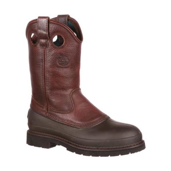 Georgia Boot Men's Wellington Work Boot, 13 M, Steel Toe, 12 in H, Soggy Brown, G5655 G5655 - main